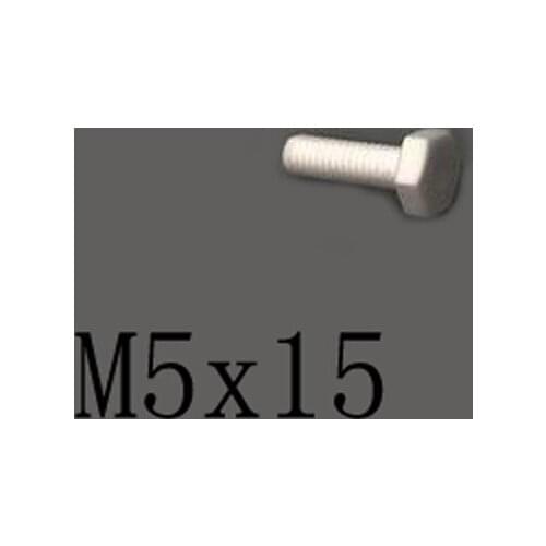2pcs M5x15mm Hexagon Screw Ceramic Insulated Bolt High Temperature Corrosion Resistance Zirconin