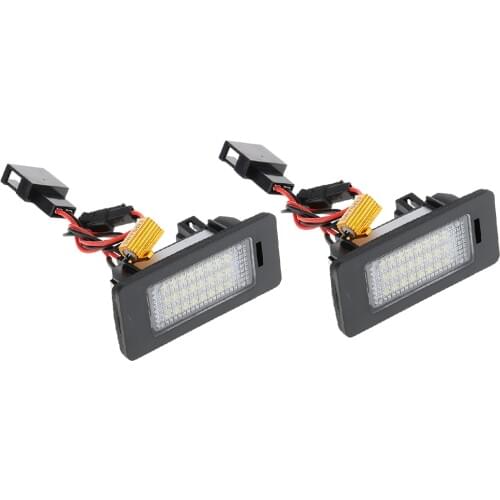2 Piece LED White Number License Plate Light for VW Golf Plus Jetta Passat