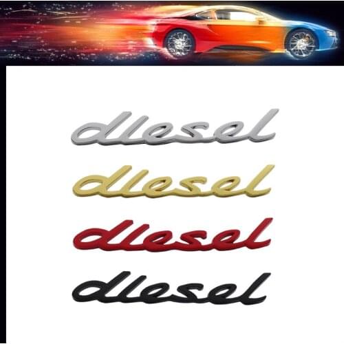 3D Premium Diesel car Engine Hood Fender trunk Tail Rear Bonnet Nameplate Decal Emblem Badge Sticker for Honda Opel Peugeot KIA
