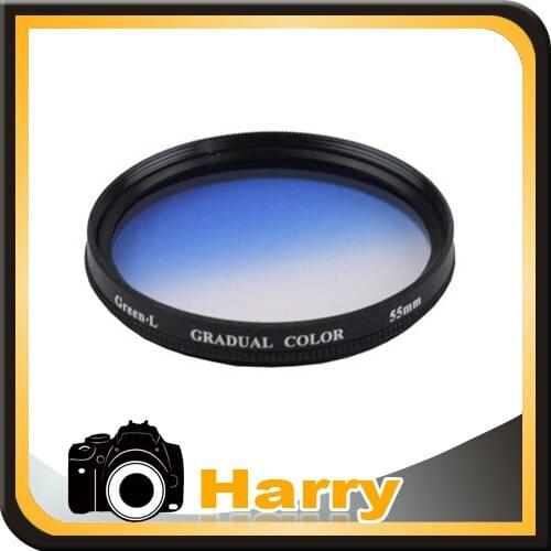 43mm Graduated Neutral Density Filter Gradual Blue red purple green yellow oramge For all 43MM DSLR Camera