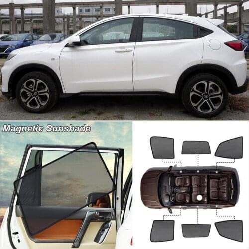 Car Side Windows Magnetic Sun Shade UV Protection Ray Blocking Mesh Visor For Honda XRV Curtain Accessories