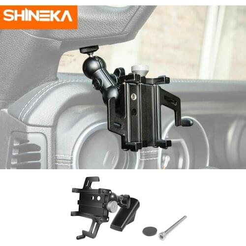 SHINEKA Car A-Pillar Adjustable Anti-shake Stable Phone Braket Accessories For Jeep Gladiator JT For Jeep Wrangler JL JLU 2018
