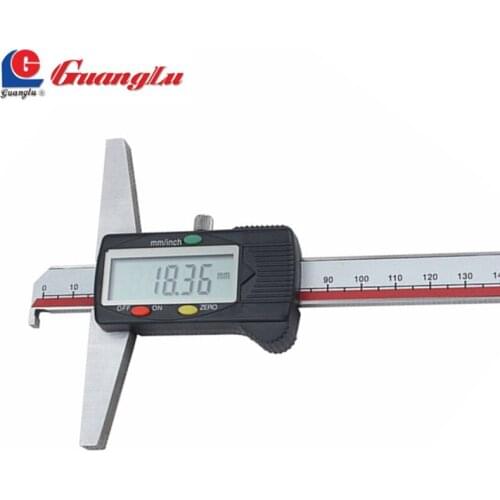 GUANGLU Digital Caliper Depth Gage 0-150/200/300mm Single Hook Type Electronic Ruler Measurement Instruments Measuring Tools
