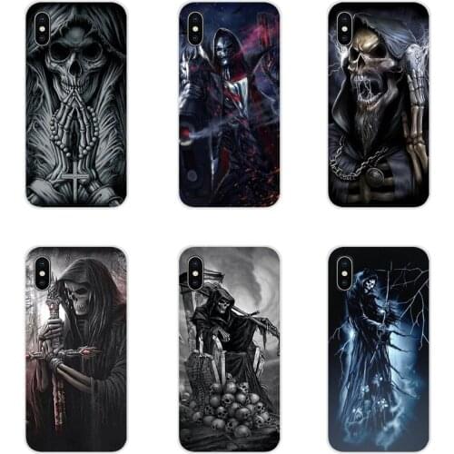 For Huawei G7 G8 P8 P9 P10 P20 P30 Lite Mini Pro P Smart Plus 2017 2018 2019 Mobile Phone Shell Cases Grim reaper skull skeleton