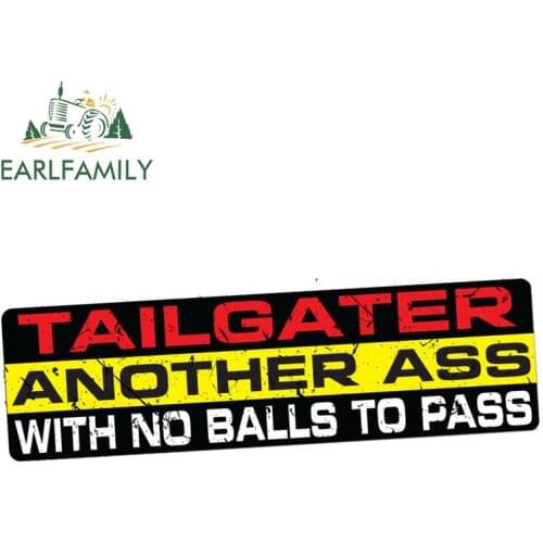 EARLFAMILY 15cm x 3cm Car Sticker TAILGATER Decal Vinyl Funny Car Bumper JDM RACE DRIFT 4X4 WINDOW Stickers