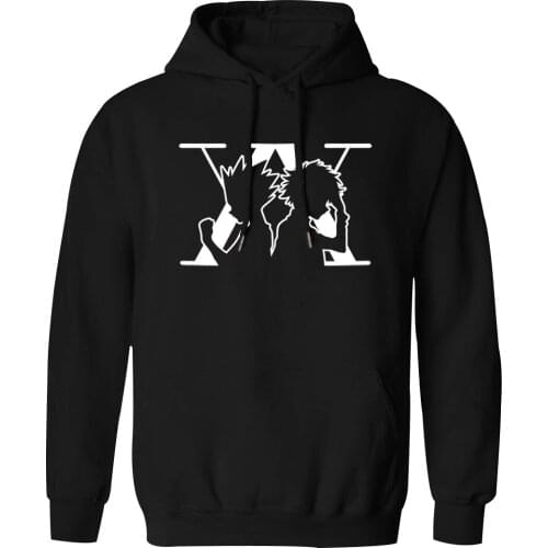 HUNTERXHUNTER Print Hooded For Mens Streetwear Fashion Tops Outwear Standard Mans Clothing Retro Casual Hoody Tracksuits Homme