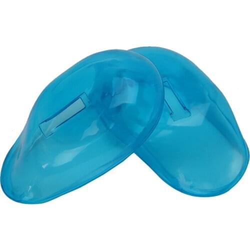 2Pcs Blue Clear Silicone Ear Cover Earmuffs Hair Dye Shield Protect Salon Color