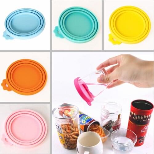 Silicone Lid Reusable Seal Cover For Dog Cat Food Storage Pet Supplies