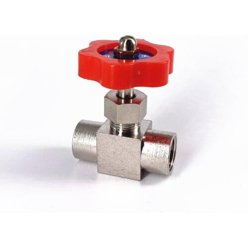 1/8" 1/4" BSP Female Thread Brass 2 Way Needle Valve Switch Flow Regulating Valve