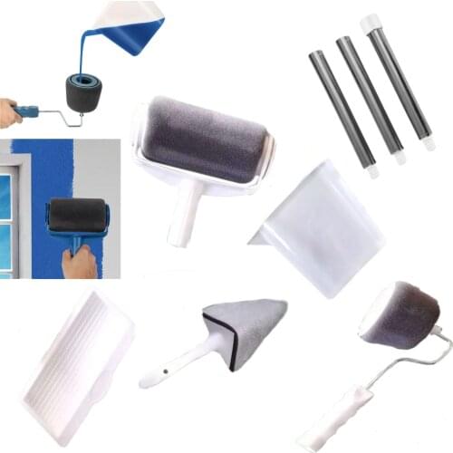 Multifunctional Paint Roller Wall Decorative Corner Brush Handle Tool DIY Household Easy to Operate Painting Brushes Kit