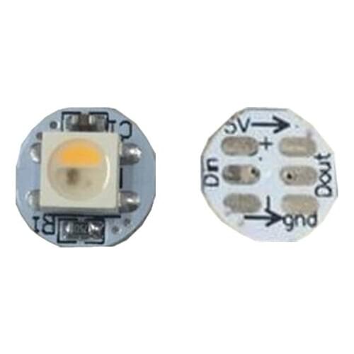 100X New arrival addressable 0.3W SK6812 RGBW (WW-3000K / CW -6000K )5050SMD LED chip with 10mm heat sink free shipping
