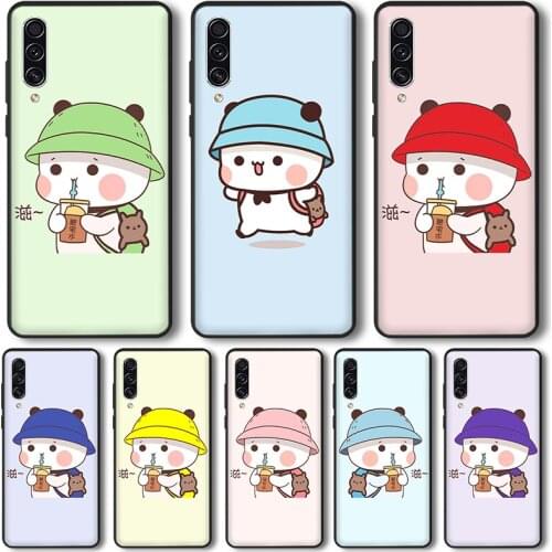 Cartoon milk tea bear Phone Case For Huawei P10 P20 P30 Lite P40 Pro Cover For Huawei Honor 9 10 20 Lite 9x V20 Phone Cute Case