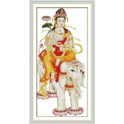 Guanyin (2) cross stitch kit 14ct 11ct count print canvas stitching embroidery kits for audlt