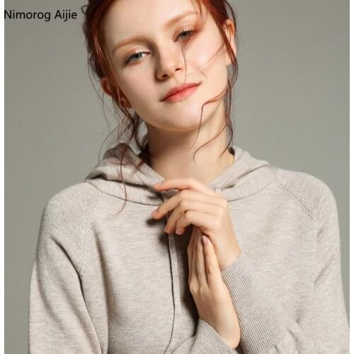 2020Autumn Winter New Cashmere Sweater Women Hooded Collar Knitted Pullover women sweater fashion sweaters women Plus Size tops