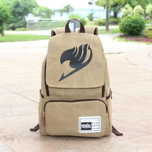 HOT Japan Cartoon Backpack Fairy Tail Cosplay School Bag Canvas Casual Backpacks Free Shopping