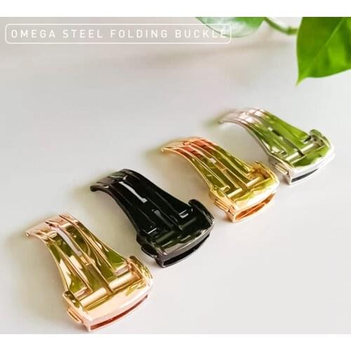 Folding Band Clasp Fit For Omega Series Watch Watch Accessorie 16 18 20mm Stainless Steel Insurance Watch Clasp Deployant Buckle