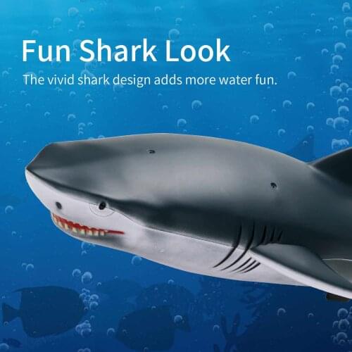RC Speed Boat Remote Control Shark Boat 2 In 1 2.4G Electric RC Ship Speedboat Shark RC Simulation Boat Model Toys for Children
