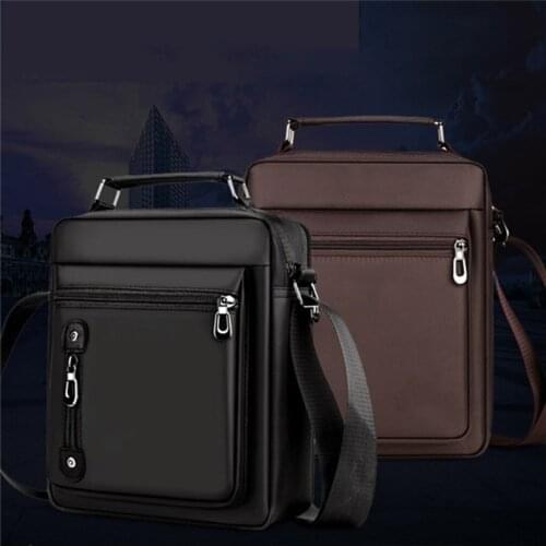 Retro Shoulder Bag Men Fashion Solid Color Zipper Oxford Casual Flap Male Travel Crossbody Bag Small Messenger Bags