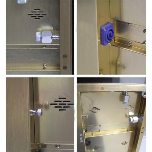 TEEHO FREE sending flight case 6pcs/lot P3 indoor golden brushed Aluminum Cabinet 768mm*768mm 256*256dots 1/16 scan video rental