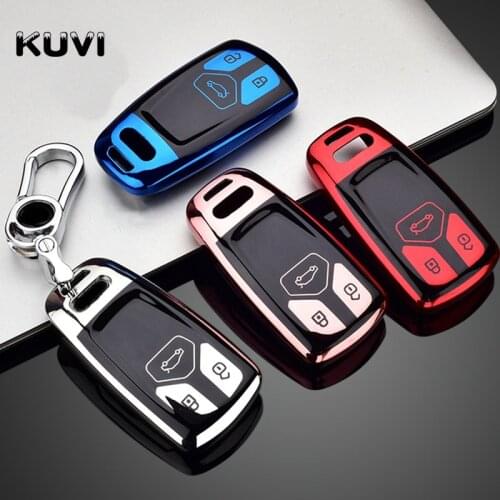 TPU Protection Car Key Case Cover Skin Shell For AUDI A4 A4L A5 Q5 Q7 TT 2016 2017 Key Fob 2016 2017 2018 Styling Accessories
