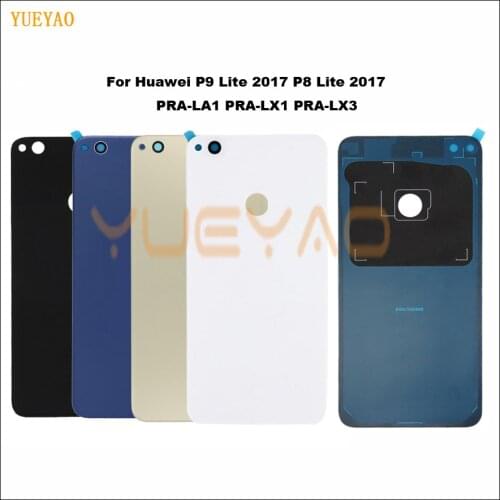 For Huawei P8 Lite 2017 Battery Cover Back Glass Panel GR3 2017 Rear Door Housing Case For Huawei P9 Lite 2017 Back Glass Cover