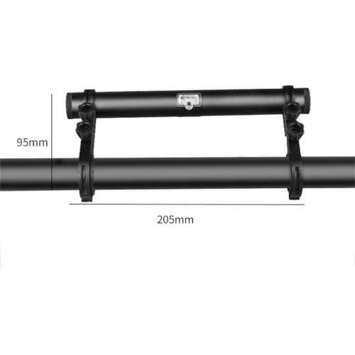 USB Rechargeable Bicycle Handlebar Extender Clamp Bicycle Front Light Bracket Aluminum Stand Built-in 18650 Lithium Battery