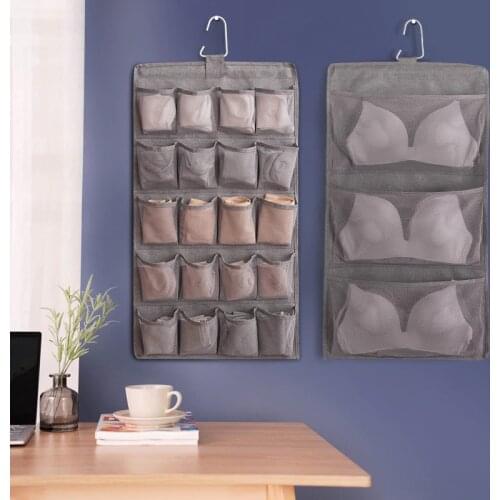 Women Underwear Socks Hanging Bag Double-sided Wardrobe Closet Bra Storage Bag Oxford Home Clothes Organizer