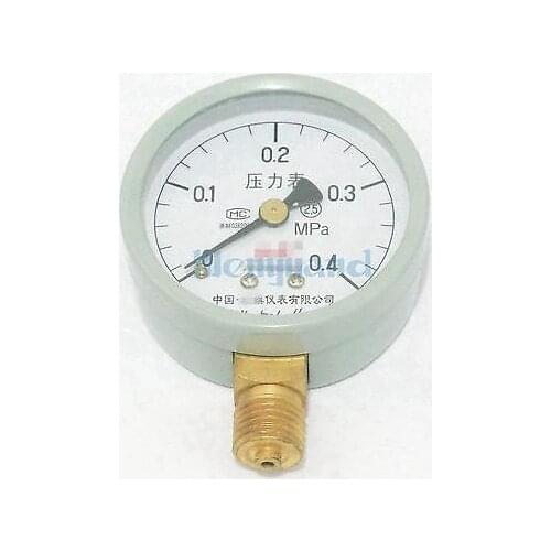 0-0.4Mpa Measurement Range Y-60 Radial Mount M14x1.5 Air Compressor Pressure Gauge Dial Diam 60mm Pneumatic Parts