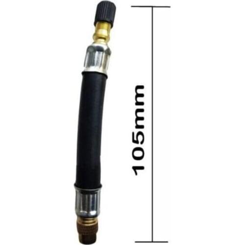 100pcs/lot Flexible Rubber Tyre Valve Extension Twin Wheel Lorry Van Bus Adapter 140mm 150mm 190mm custom length w rubber caps