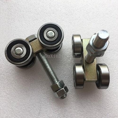 2PCS Heavy Duty Sliding Door Rollers Industrial Orbital Track Bearing Wheel Push/Pull Door Hanging Pulleys Runners Loading 400KG