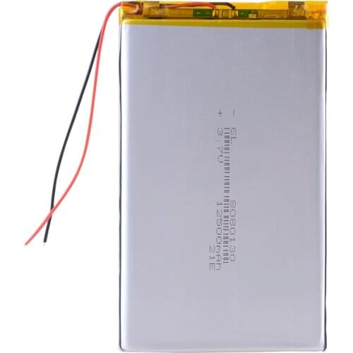 3.7V 12500mAh 8080130 Lithium Polymer Li-Po li ion Rechargeable Battery cells For Mp3 MP4 MP5 GPS PSP mobile bluetooth