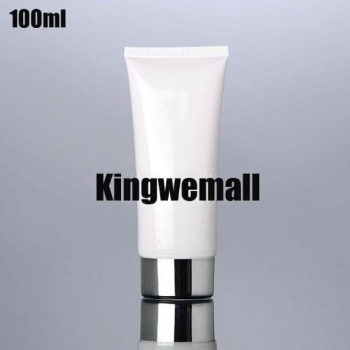 300pcs/lot 100ml white soft or mildy wash or butter or handcream tube