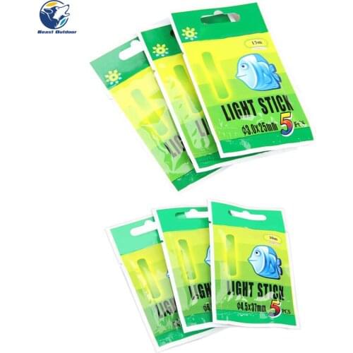 5/30/60/120/240pcss Night Fishing Float sticks Lights Chemical Luminous Glow light Stick in Green Color fishing accessories