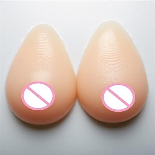 600g/pair Silicone Fake Breast Forms Natural Silicone False Fake Breasts Boobs Forms Enhancer Crossdresser