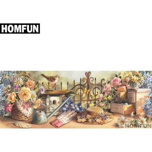 HOMFUN Full Square/Round Drill 5D DIY Diamond Painting "Flower Bird Spring" 3D Embroidery Cross Stitch 5D Decor Gift A01132