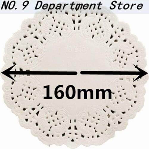 Free shipping 100pcs 6.5 inch Round Lace Paper Doilies Doyleys Oil Absorbing Paper Placemat Wedding Christmas Table Decoration
