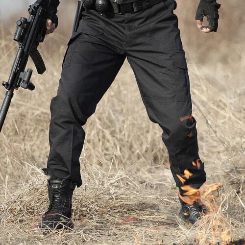 Black Cargo Pants Army Military Tactical Pants Men Work Pantalones Combat SWAT Tactical Clothes Camo Overalls Casual Trouser