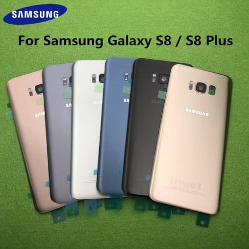 Original Glass For Samsung Galaxy S8 S8 Plus G950 G950F G955 G955F Back Battery Cover Door Rear Housing Case Replacement