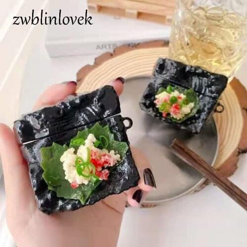 Popular stinky tofu 3d food case for airpods 1 2 pro box lifelike soft silicone wireless bluetooth headset protect cover