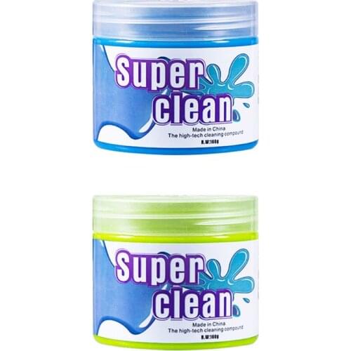 Car Cleaning Gel Mud for Car Detailing 160g Magic Dust Clean Supplies Universal Reusable Interior Slime Tablet Keyboard