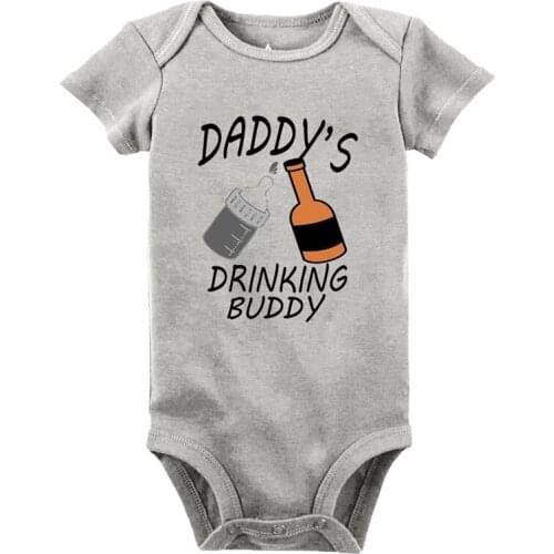 Daddys Letter Printing Toddler Rompers New Born Baby Clothes One-Pieces Baby Onesie Clothing Infant Kids Boys Jumpsuit Outfits