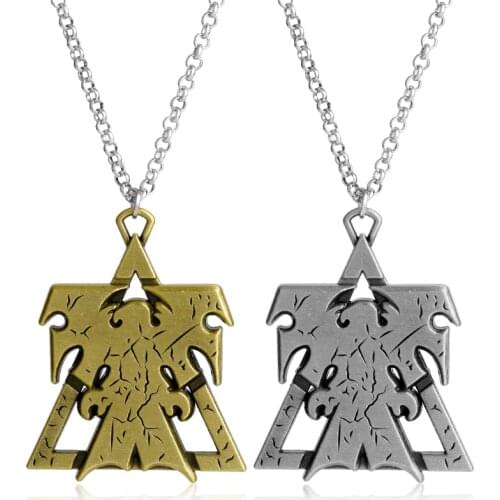 Dongsheng StarCraft 2 Jewelry Superhero Wings of Liberty Terran Metal Pendant Necklace Halloween Gifts for Women Men Gift