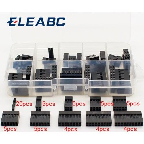 Double row Dupont Kit 1P/2*2/2*3/2*4/ 2*5/2*6/2*7/2*8/ 2*9/ 2*10Pin Housing Plastic Shell Terminal Jumper Wire Connector set