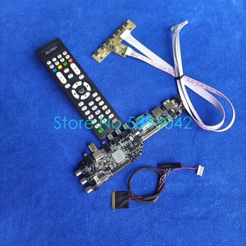 Fit N173FGE-L12/L13/L21/L23/L63/LA3 VGA USB signal digital LCD panel 1600*900 40Pin LVDS DVB-C 3663 controller card DIY kit