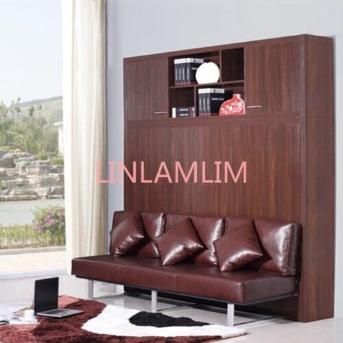 Real leather bed frame soft electric sofa wall Bed Home Bedroom Furniture camas lit muebles de dormitorio yatak mobilya quarto