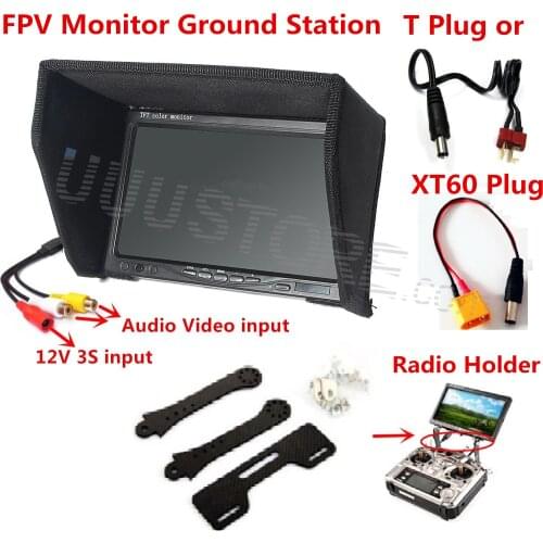 FPV Monitor No blue Video Screen 7 inch Sun hood For FPV QAV250 Xiao Yi Camera SJ4000 Gopro DJI Phantom