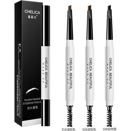 Eyebrow Pencil With Brush Waterproof Long-lasting Natural Professional Fine Sketch Liquid Eye Brow Pencil Tattoo Liquid