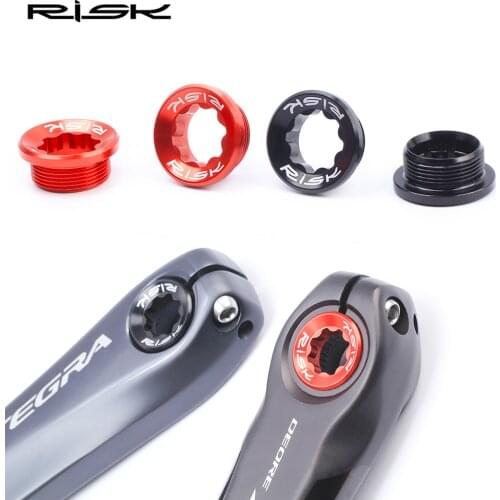 RISK Aluminium Alloy Mountain Bicycle Crank Bolts Road Bike Screw Cover Cap Crankset Crank Cover Aluminum Road Bike Fitting