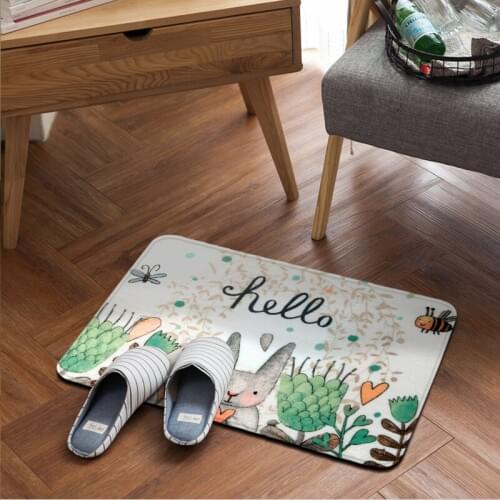 Rabbit Plant Floor Mat Rugs Kids Multi Colours Floor Mat Home Living Room Cheap Bathroom Carpet Rug Doormat Alfombras W