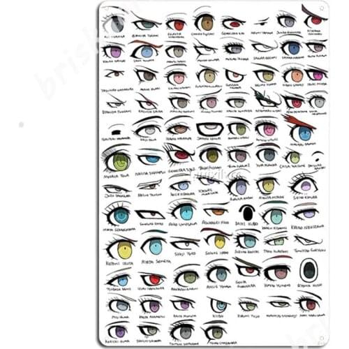 Danganronpa Eyes Metal Signs Club Bar Cave Printing Wall Decor Tin sign Posters